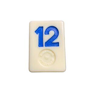 Pressman Rummikub Blue 12 Tile Original Replacement Game Piece Smooth Back u
